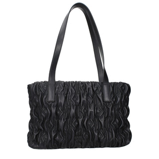 Black Polyester Shoulder Bag