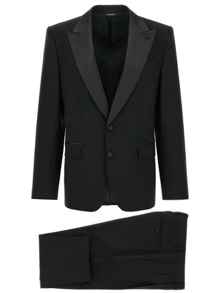 Black Virgin Wool Two-Piece Suit