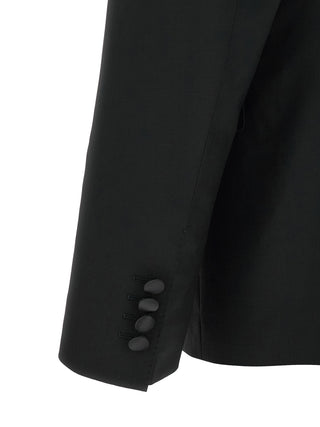 Black Virgin Wool Two-Piece Suit