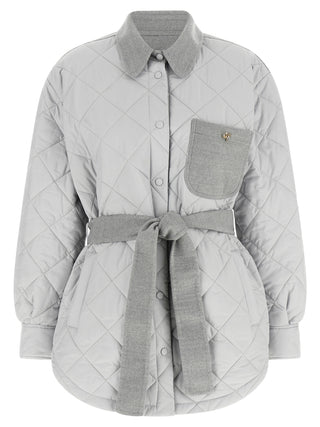 Gray Polyester Shell Jacket