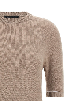 Beige Virgin Wool Cardigan
