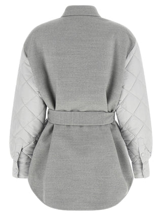 Gray Polyester Shell Jacket