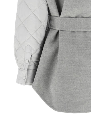 Gray Polyester Shell Jacket