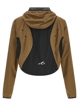 Brown Polyester Shell Jacket