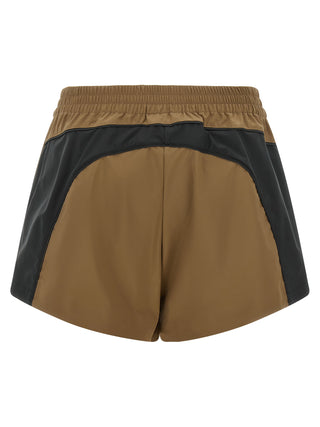 Brown Polyester Bermuda Shorts