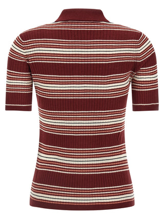 Bordeaux Silk Polo Shirt