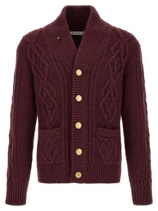 Bordeaux Cashmere Cardigan