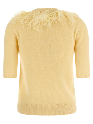 Bicolor Virgin Wool Cardigan