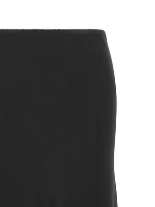 Black Acetate Mini Skirt