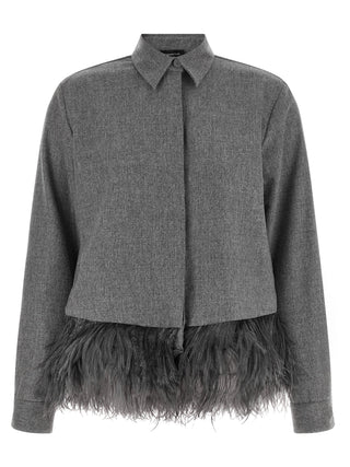 Gray Virgin Wool Blouse
