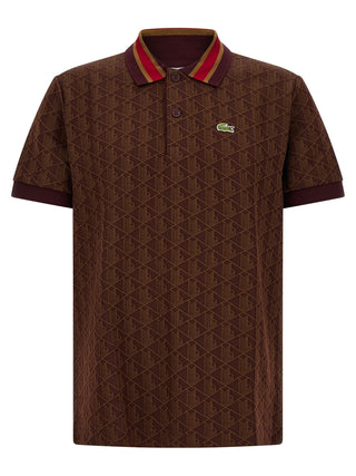 Brown Polyester Polo Shirt