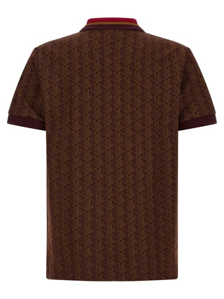 Brown Polyester Polo Shirt