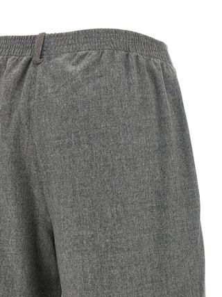 Gray Virgin Wool Cargo Pants