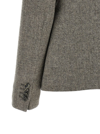 Gray Virgin Wool Blazer