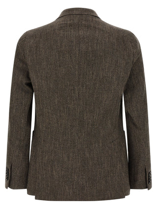 Brown Virgin Wool Blazer