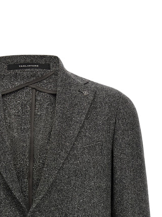 Gray Virgin Wool Blazer