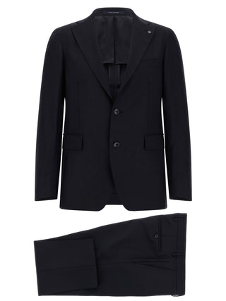 Blue Virgin Wool Two-Piece Suit