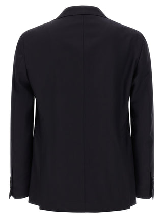 Blue Virgin Wool Two-Piece Suit