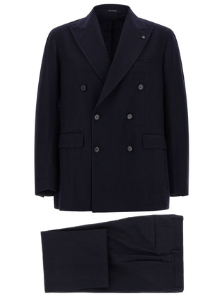 Blue Virgin Wool Two-Piece Suit
