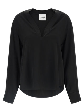 Black Viscose Blouse