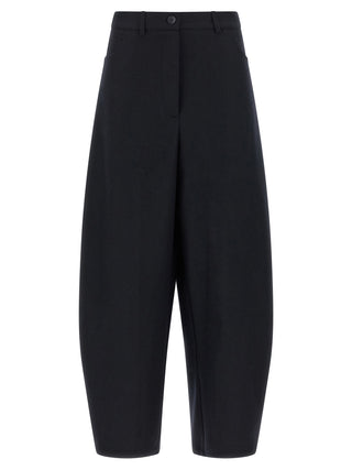 Black Wool Casual Pants