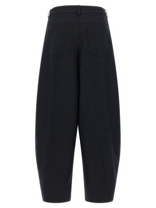Black Wool Casual Pants