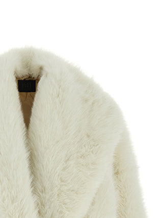 White Polyester Biker Jacket