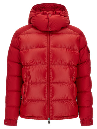 Red Polyester Full-Length Jacket