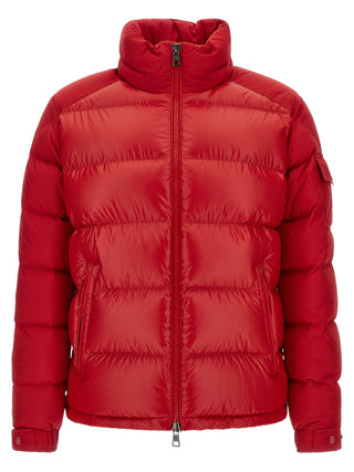 Red Polyester Full-Length Jacket