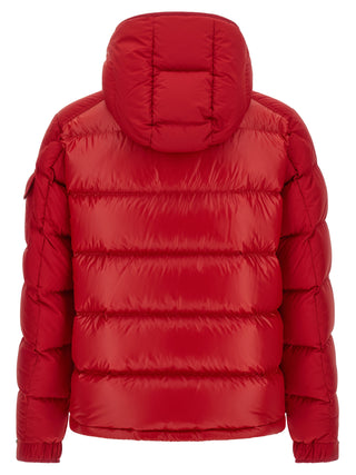 Red Polyester Full-Length Jacket