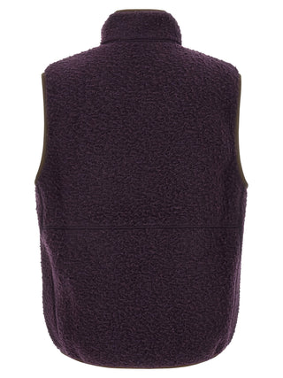 Purple Polyester Sleeveless Jacket