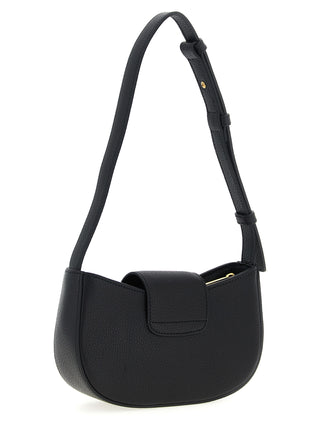 Black Calfskin Shoulder Bag