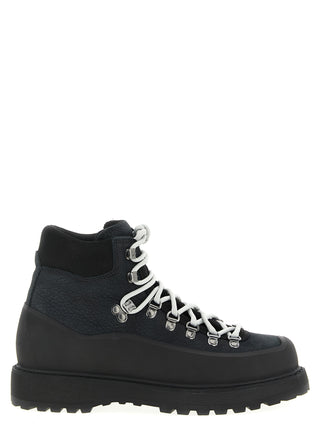 Black Cowhide Ankle Boots