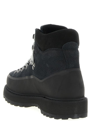 Black Cowhide Ankle Boots