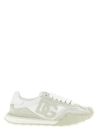 Beige Polyamide Athletic Sneakers