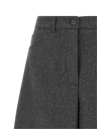 Gray Wool Casual Pants