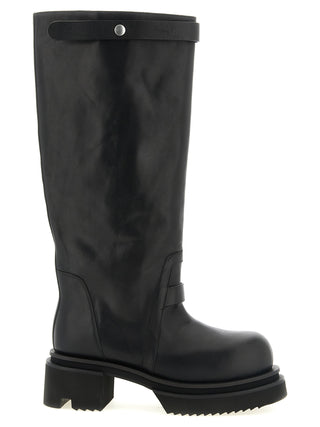 Black Calfskin Over The Knee