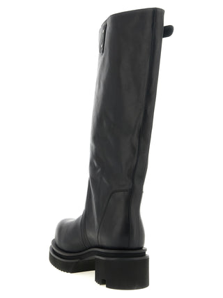 Black Calfskin Over The Knee