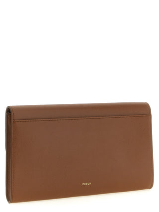 Brown Calfskin Clutch Bag