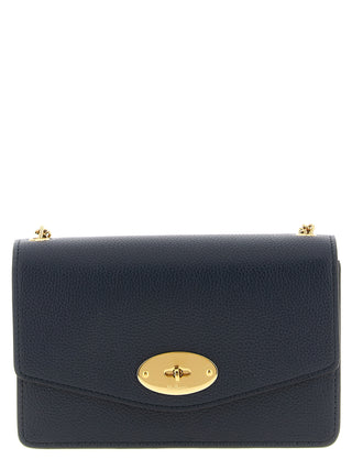 Blue Calfskin Crossbody Bag