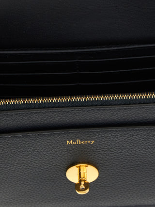 Blue Calfskin Crossbody Bag