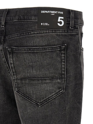 Black Cotton Cropped Jeans