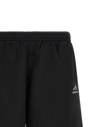 Black Cotton Bermuda Shorts