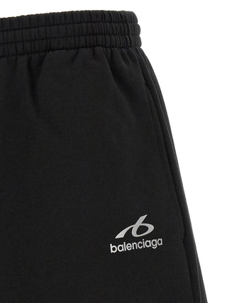 Black Cotton Bermuda Shorts