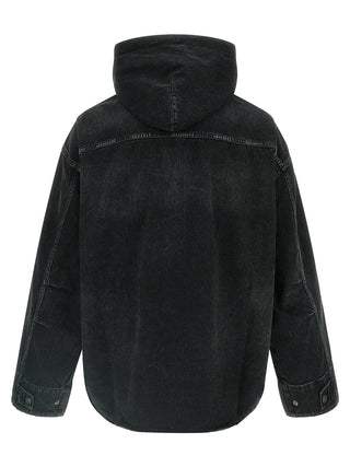 Black Cotton Denim Jacket