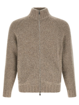 Beige Cashmere Cardigan