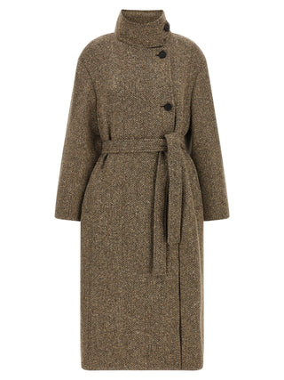 Brown Virgin Wool Coat