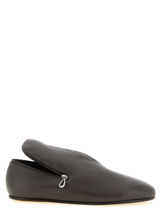 Black Leather Slip-On Loafers