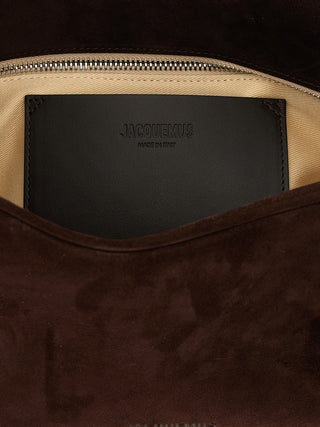 Brown Calfskin Shoulder Bag