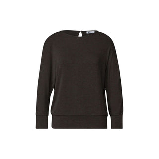 Brown Viscose Long Sleeve T-Shirt